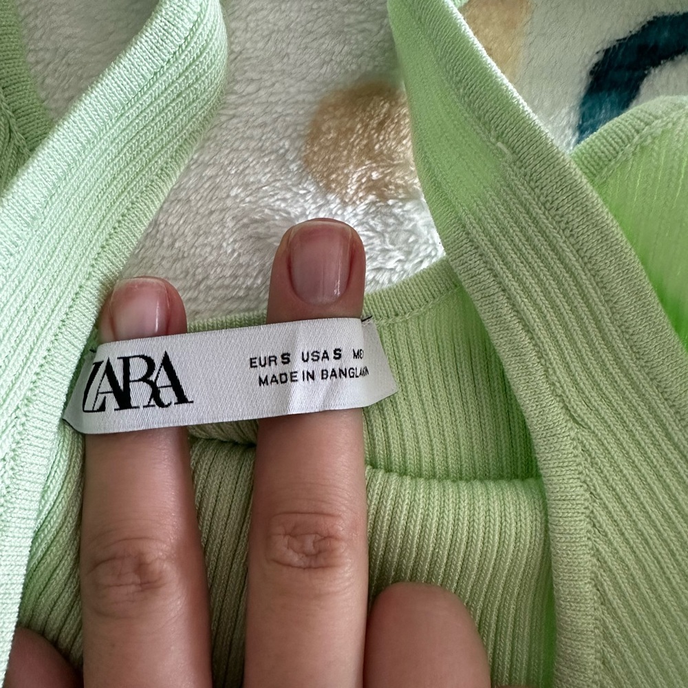 Zara Ribbed Cropped Tank Top - Picture 6 of 6